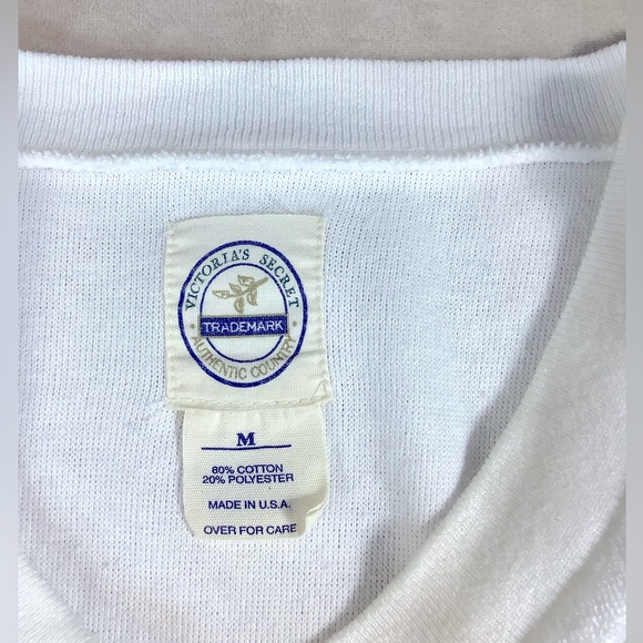 Victoria Secret Authentic Country Trademark Terry Cloth Drawstring Top Medium Sz - Picture 2 of 11